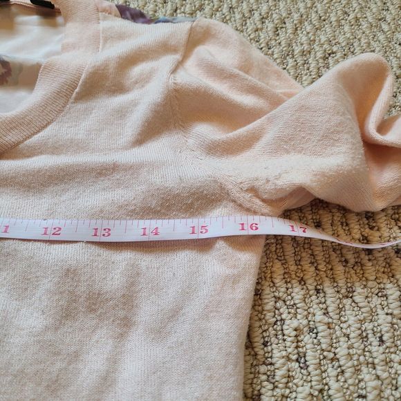 Ted Baker Womens Floral Knit Cardigan Sweater Pink Size 1 Asymmetrical Designer - Picture 8 of 10